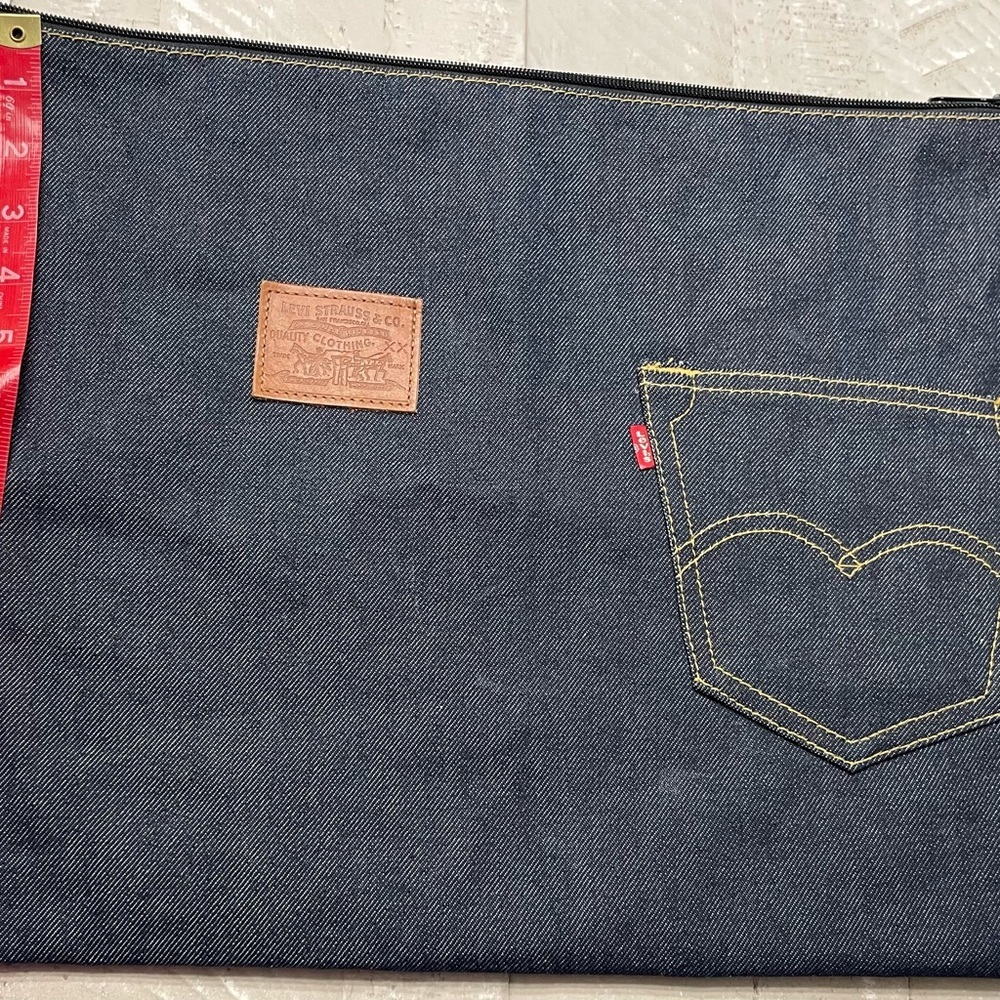 Levi's Dark Blue Denim Laptop Bag - Picture 2 of 5